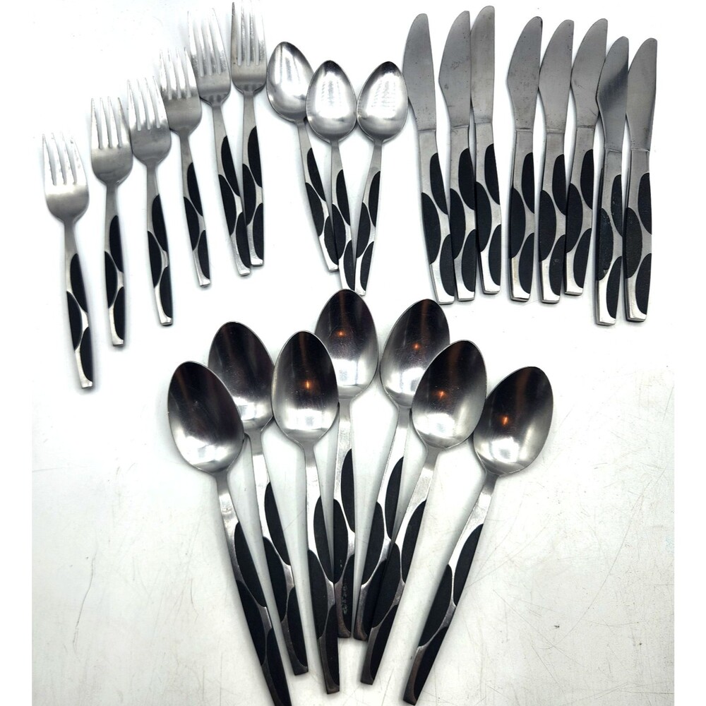 Night & Day Vintage Stainless Flatware Atomic Japan Mid-Century 1950s 60s